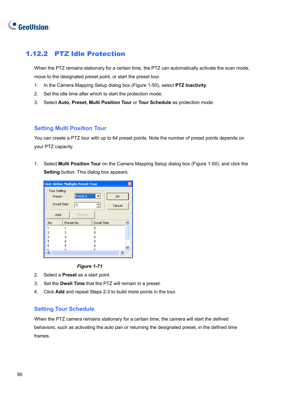 2 ptz idle protection | CCTV Camera Pros Geovision 8.4 Multicam Digital Surveillance System User Manual | Page 106 / 648