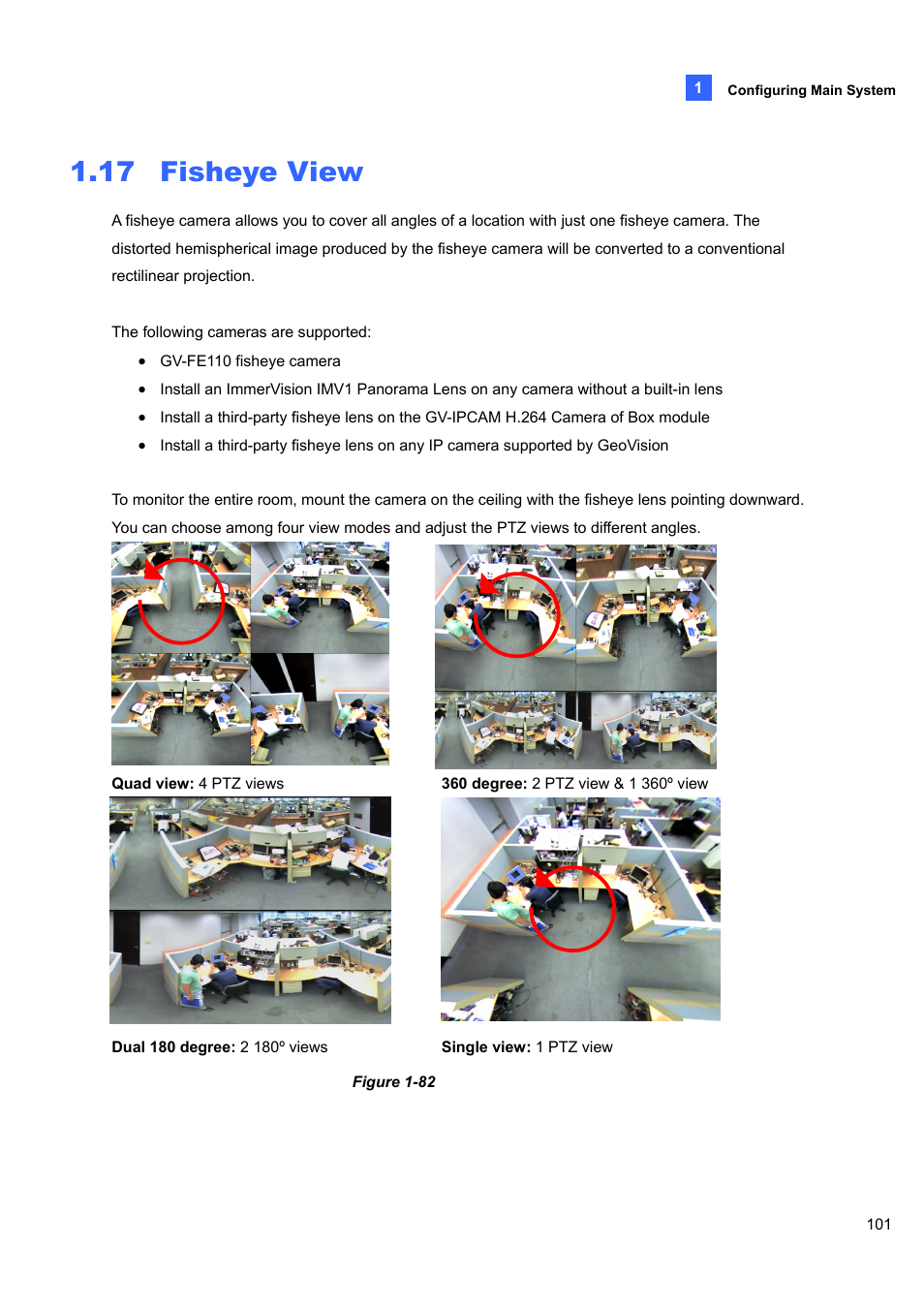 17 fisheye view, Fisheye view | CCTV Camera Pros Geovision 8.4 Multicam Digital Surveillance System User Manual | Page 117 / 648