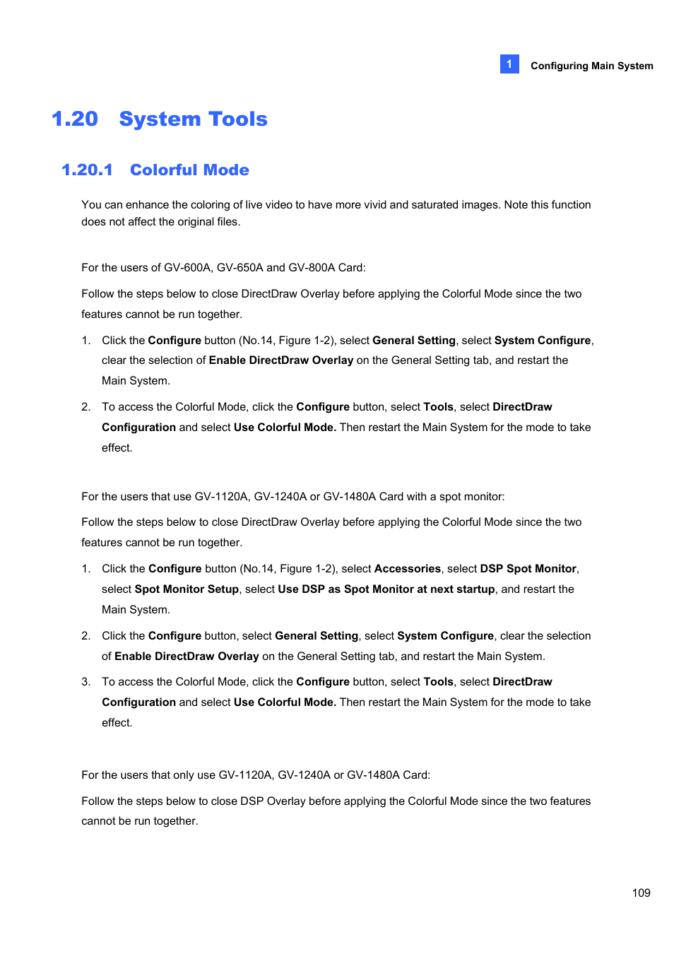 20 system tools, 1 colorful mode | CCTV Camera Pros Geovision 8.4 Multicam Digital Surveillance System User Manual | Page 125 / 648