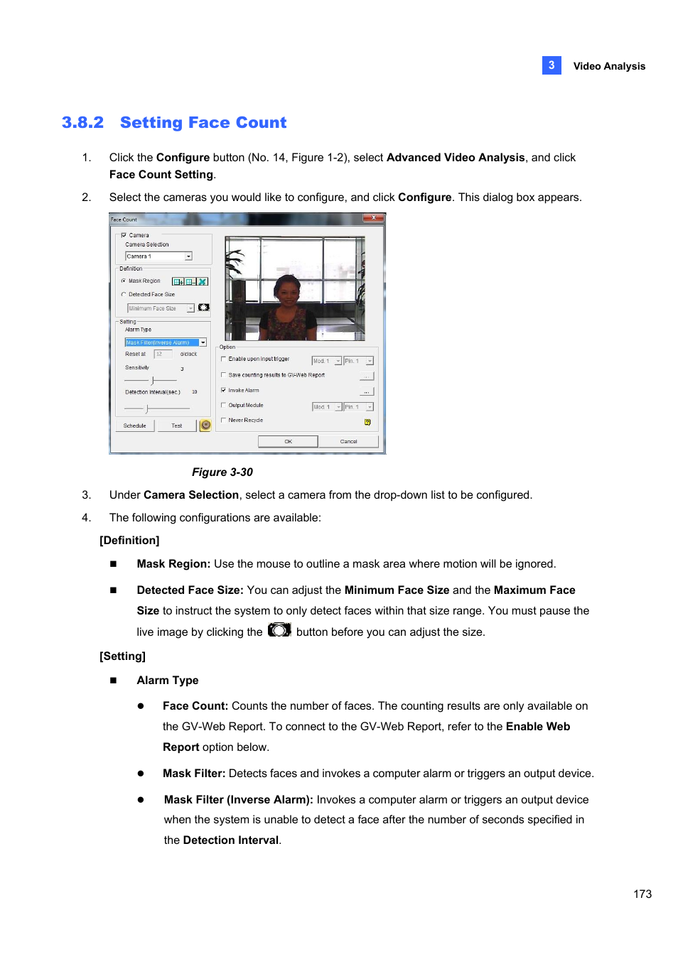 2 setting face count, 2 setting, Face count | CCTV Camera Pros Geovision 8.4 Multicam Digital Surveillance System User Manual | Page 189 / 648