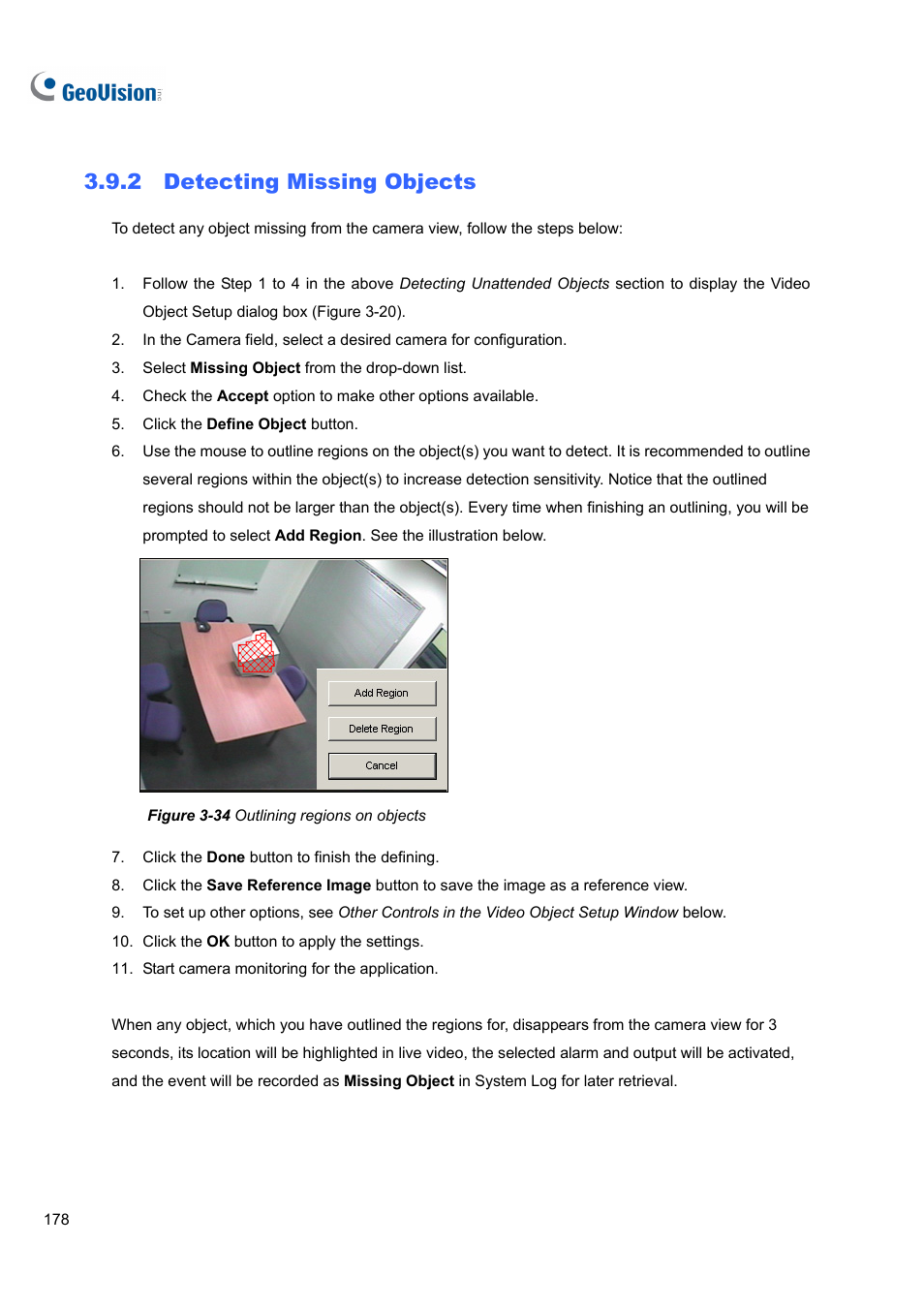 2 detecting missing objects, 2 detecting, Missing objects | CCTV Camera Pros Geovision 8.4 Multicam Digital Surveillance System User Manual | Page 194 / 648