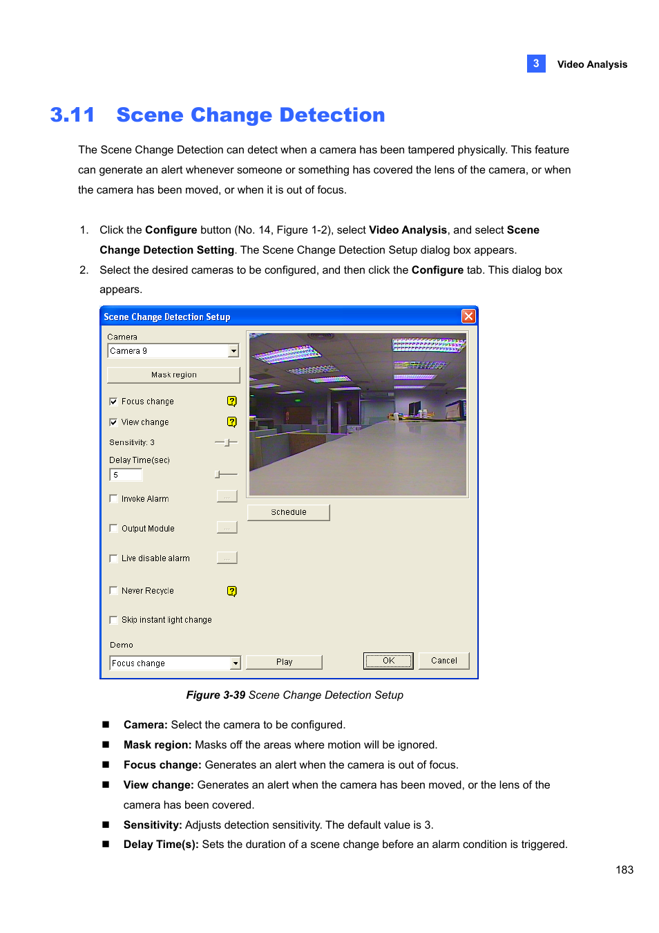 11 scene change detection | CCTV Camera Pros Geovision 8.4 Multicam Digital Surveillance System User Manual | Page 199 / 648
