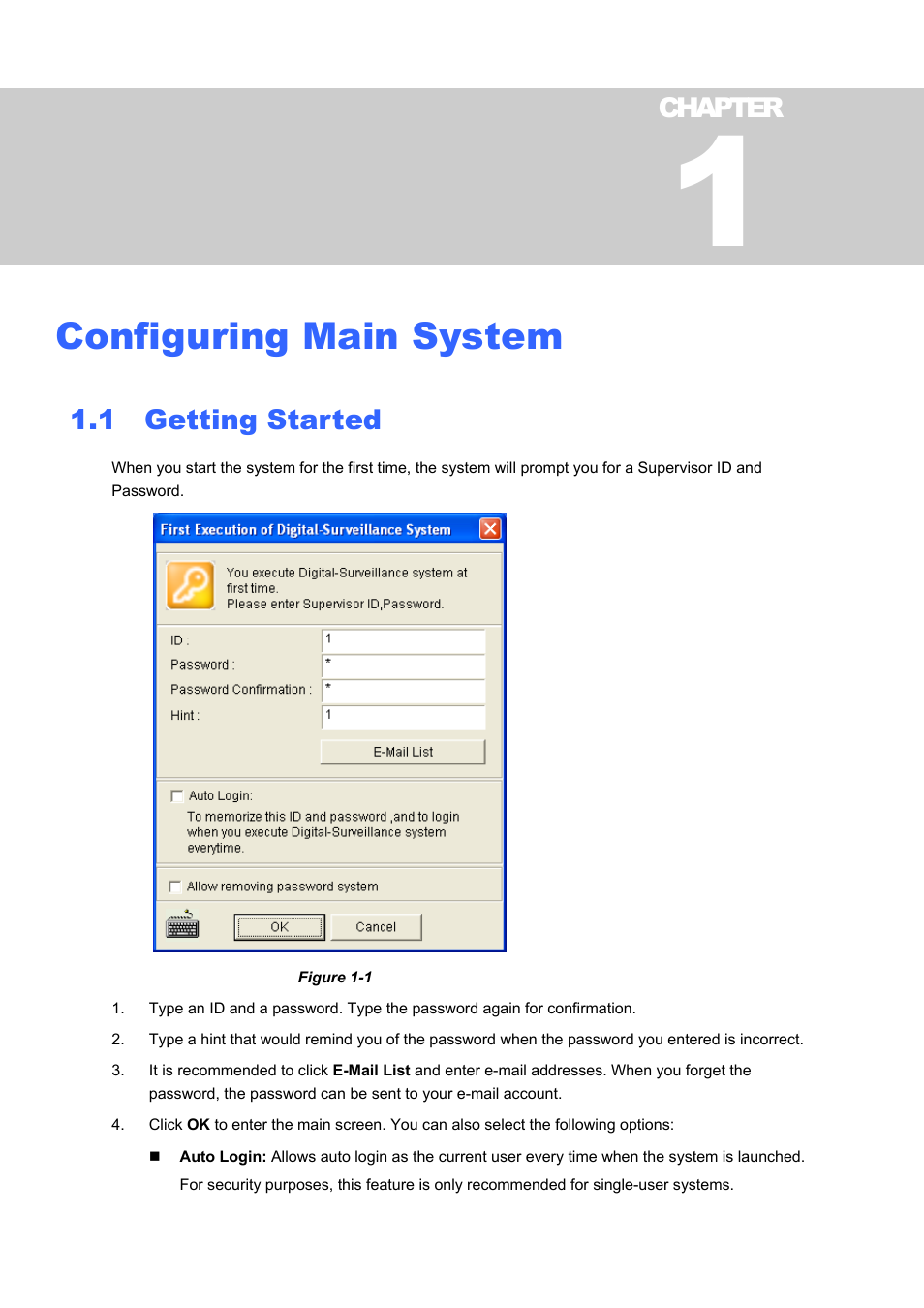Configuring main system, 1 getting started | CCTV Camera Pros Geovision 8.4 Multicam Digital Surveillance System User Manual | Page 20 / 648