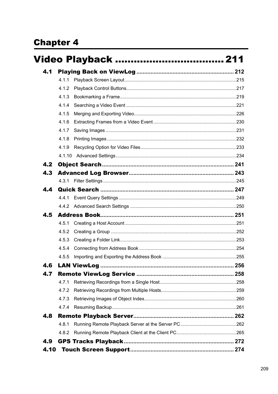 Video playback, Chapter 4 | CCTV Camera Pros Geovision 8.4 Multicam Digital Surveillance System User Manual | Page 225 / 648