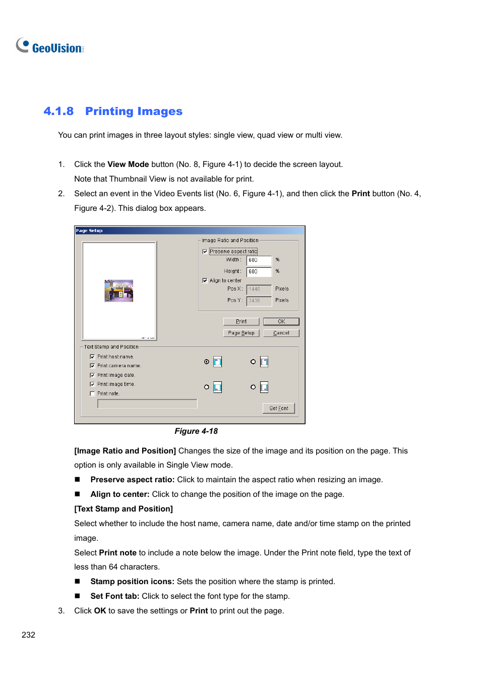8 printing images | CCTV Camera Pros Geovision 8.4 Multicam Digital Surveillance System User Manual | Page 248 / 648