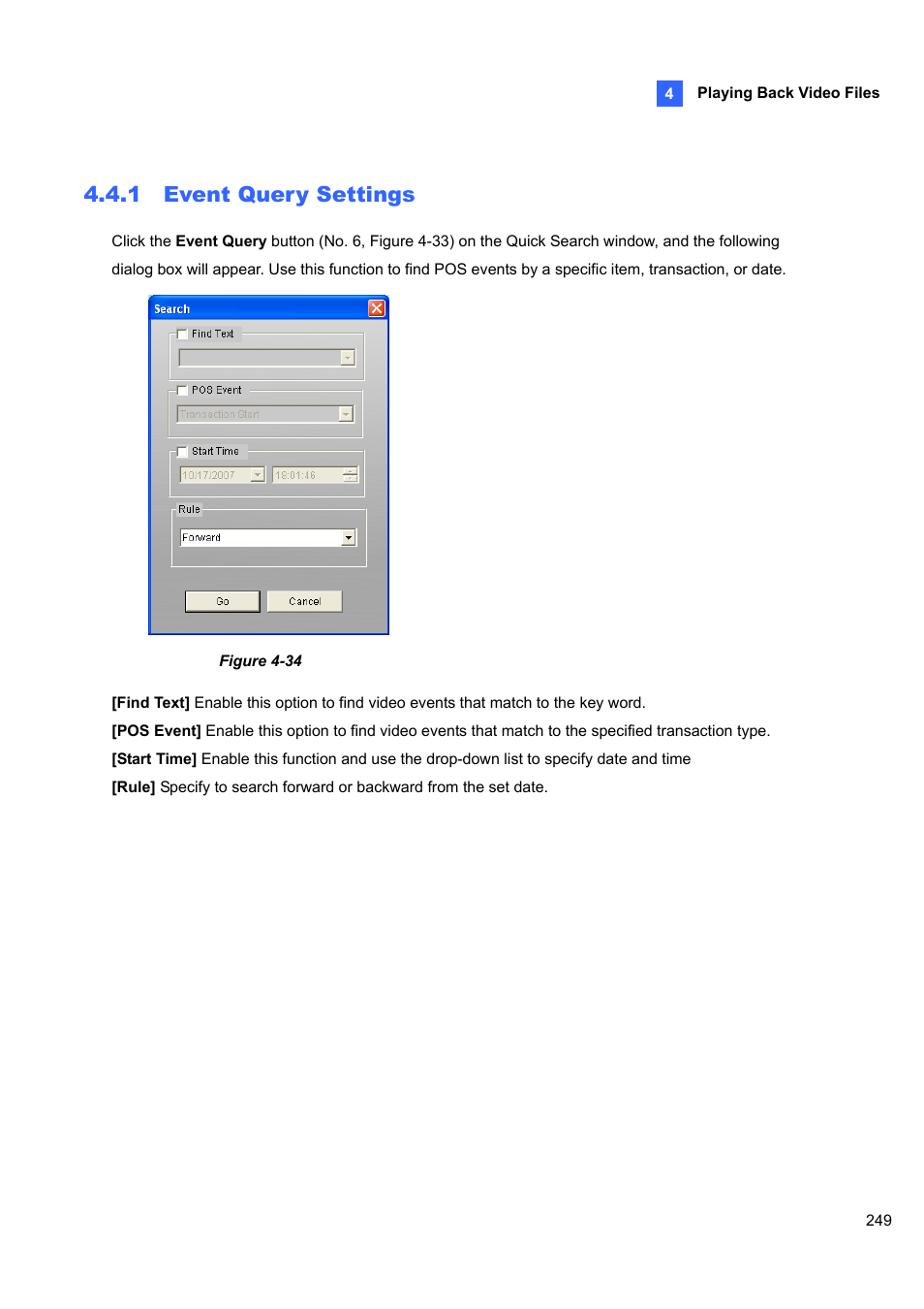 1 event query settings | CCTV Camera Pros Geovision 8.4 Multicam Digital Surveillance System User Manual | Page 265 / 648