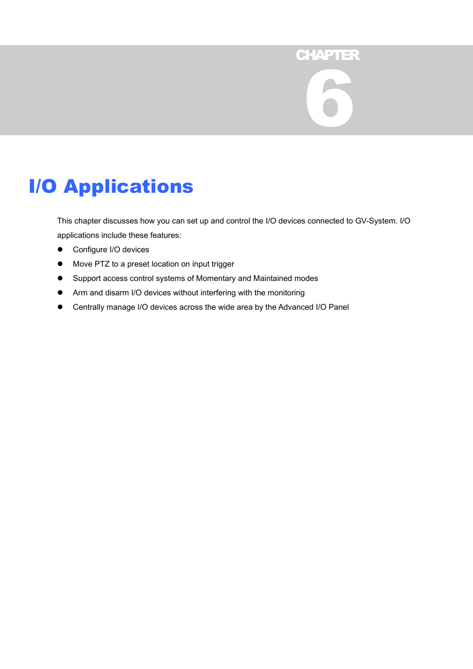 I/o applications | CCTV Camera Pros Geovision 8.4 Multicam Digital Surveillance System User Manual | Page 308 / 648