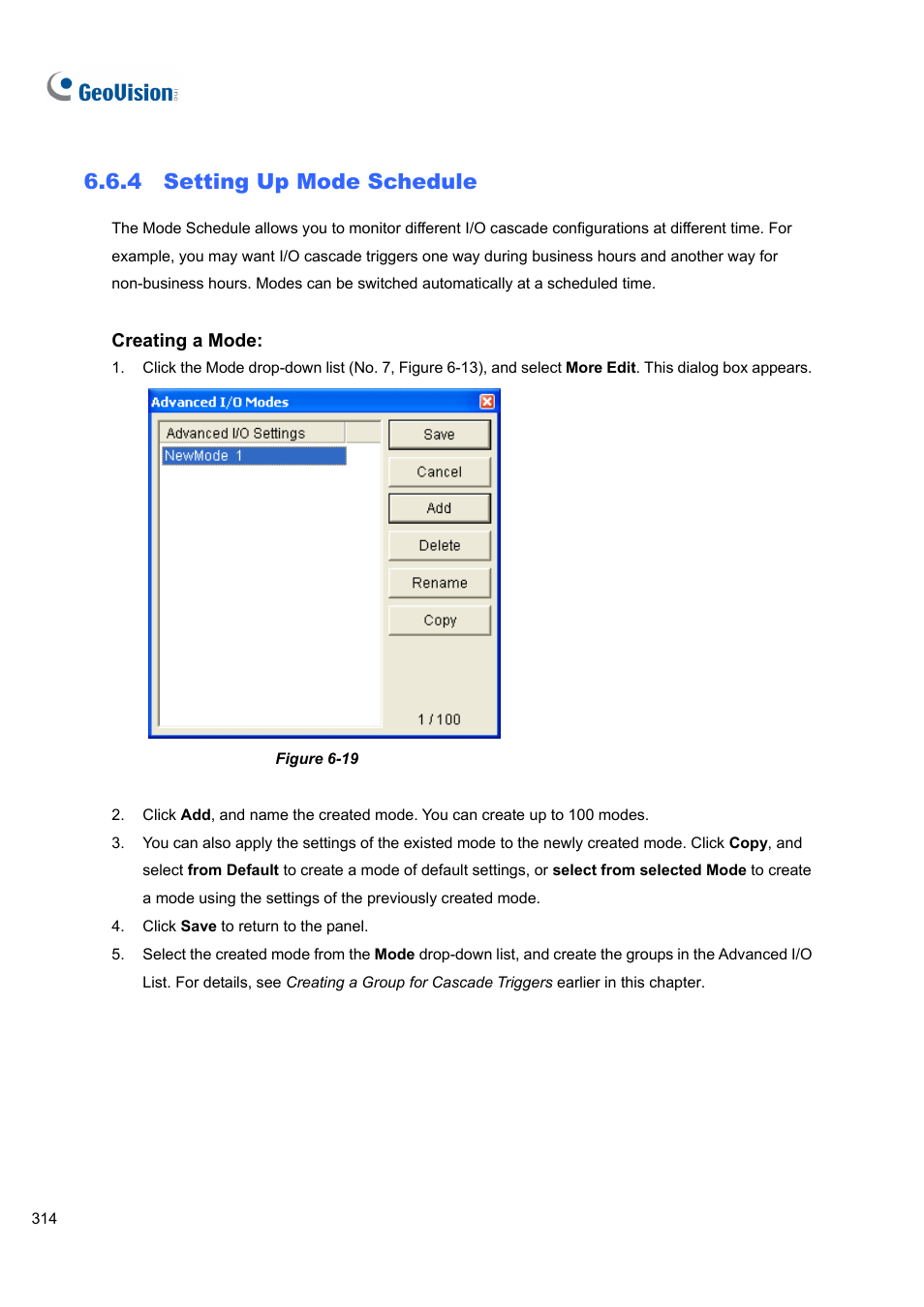 4 setting up mode schedule, 4 setting, Mode schedule | CCTV Camera Pros Geovision 8.4 Multicam Digital Surveillance System User Manual | Page 330 / 648