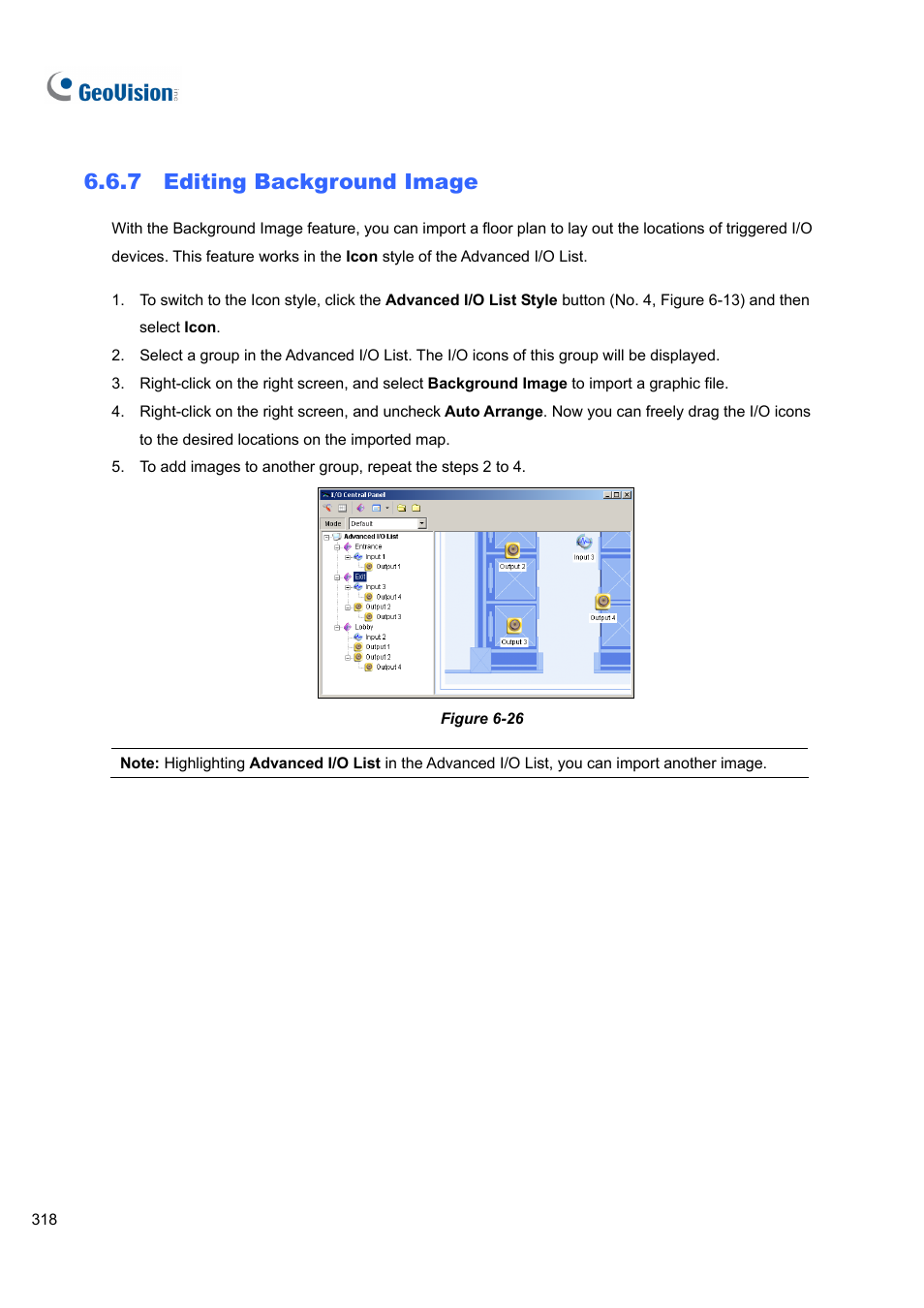 7 editing background image, 7 editing, Background image | CCTV Camera Pros Geovision 8.4 Multicam Digital Surveillance System User Manual | Page 334 / 648