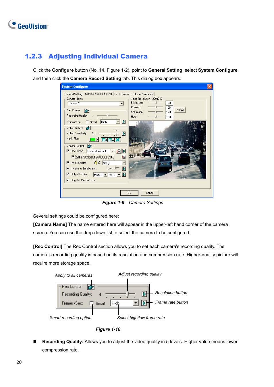 3 adjusting individual camera | CCTV Camera Pros Geovision 8.4 Multicam Digital Surveillance System User Manual | Page 36 / 648