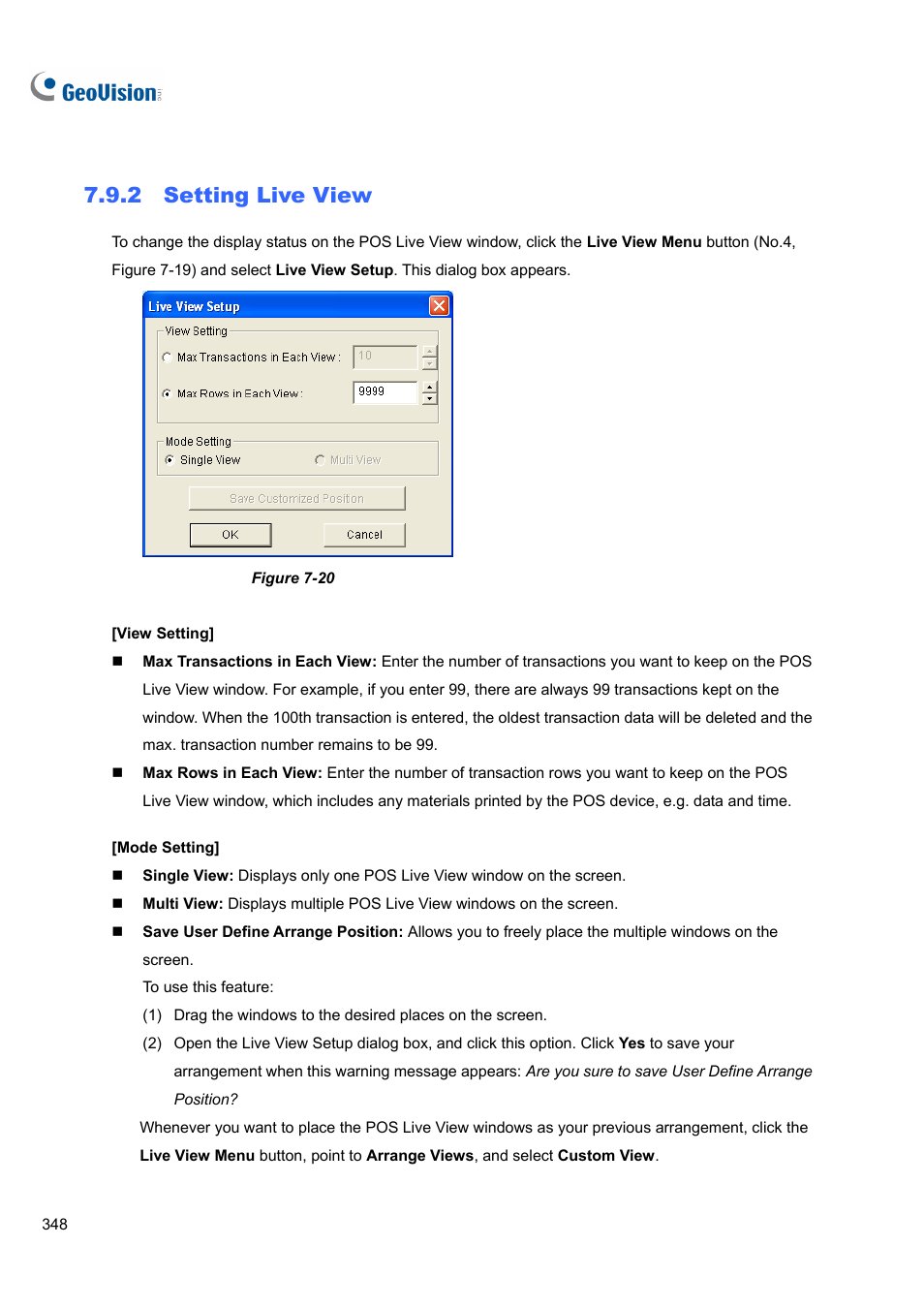 2 setting live view | CCTV Camera Pros Geovision 8.4 Multicam Digital Surveillance System User Manual | Page 364 / 648