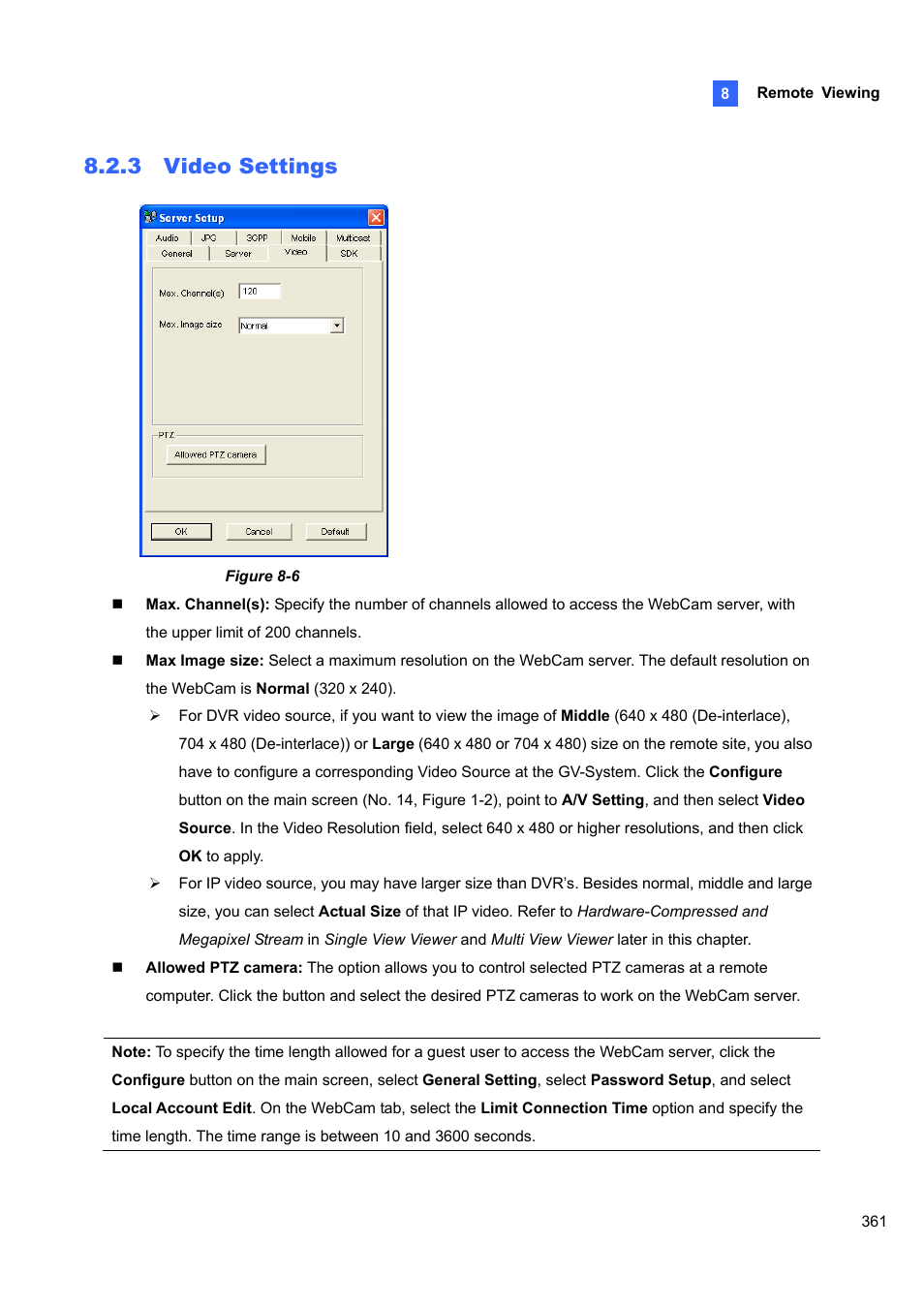 3 video settings, 3 video, Settings | CCTV Camera Pros Geovision 8.4 Multicam Digital Surveillance System User Manual | Page 377 / 648