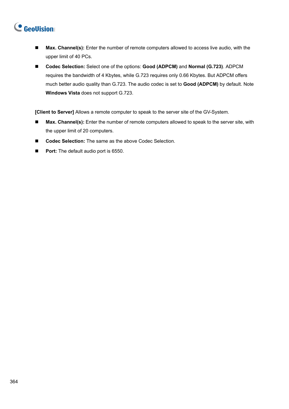 CCTV Camera Pros Geovision 8.4 Multicam Digital Surveillance System User Manual | Page 380 / 648
