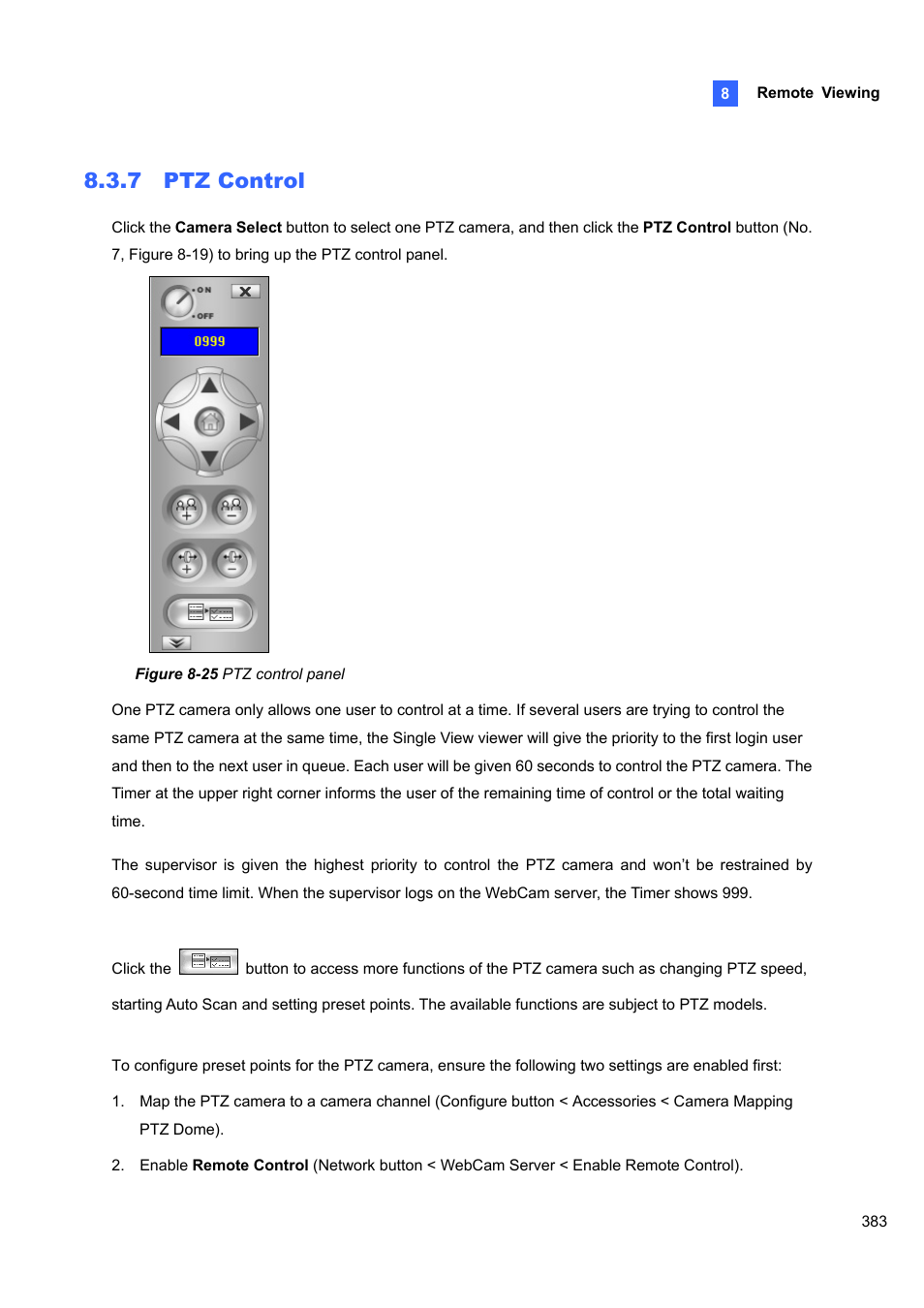 7 ptz control, 7 ptz, Control | CCTV Camera Pros Geovision 8.4 Multicam Digital Surveillance System User Manual | Page 399 / 648