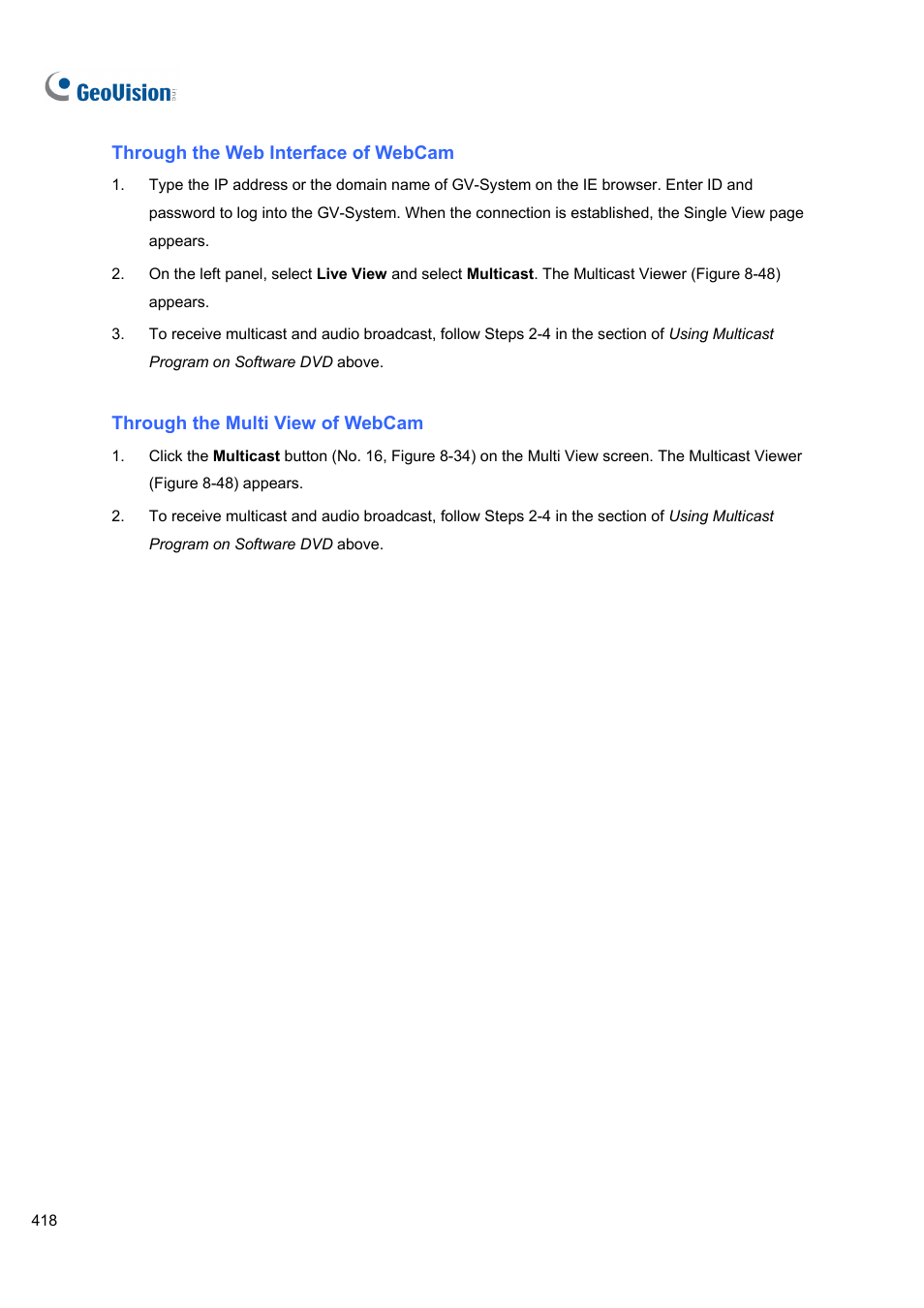 CCTV Camera Pros Geovision 8.4 Multicam Digital Surveillance System User Manual | Page 434 / 648