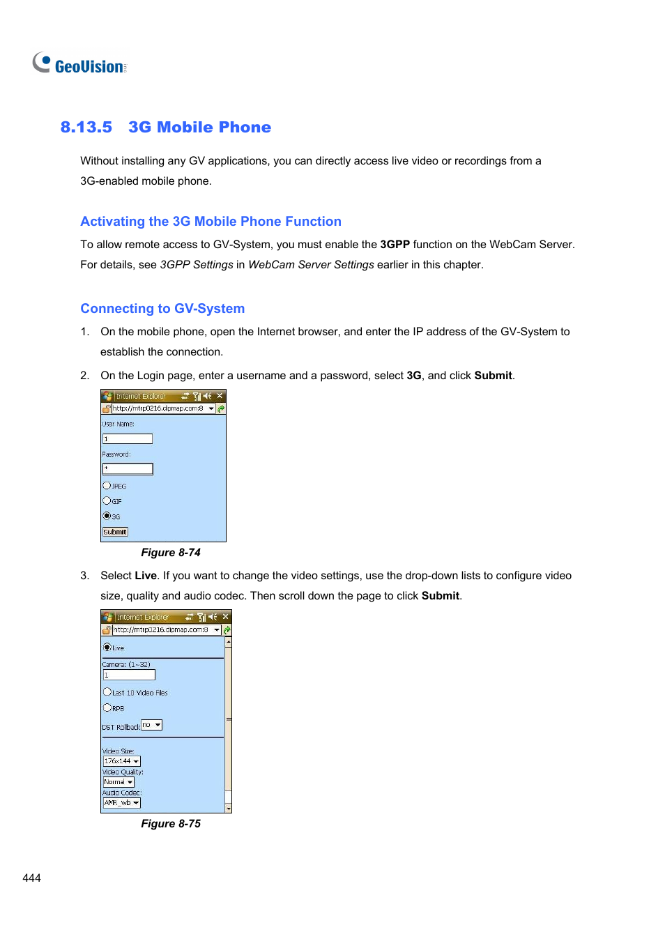 5 3g mobile phone | CCTV Camera Pros Geovision 8.4 Multicam Digital Surveillance System User Manual | Page 460 / 648