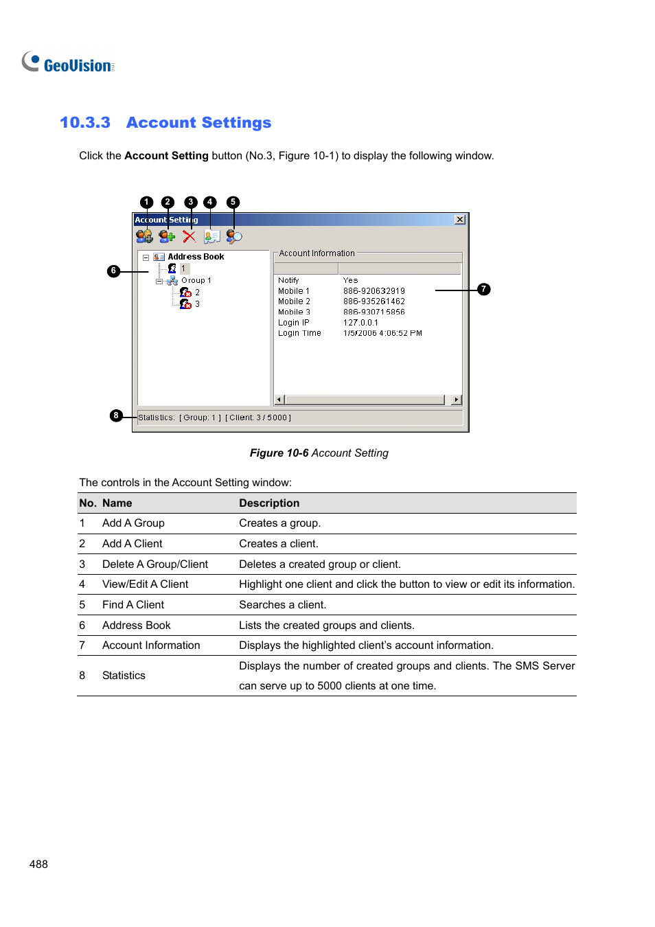 3 account settings | CCTV Camera Pros Geovision 8.4 Multicam Digital Surveillance System User Manual | Page 504 / 648