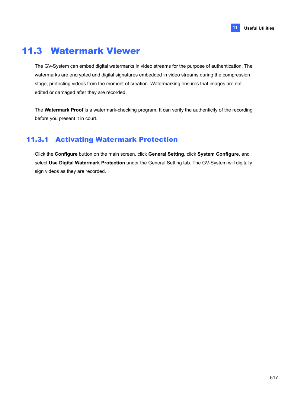 3 watermark viewer, 1 activating watermark protection | CCTV Camera Pros Geovision 8.4 Multicam Digital Surveillance System User Manual | Page 533 / 648