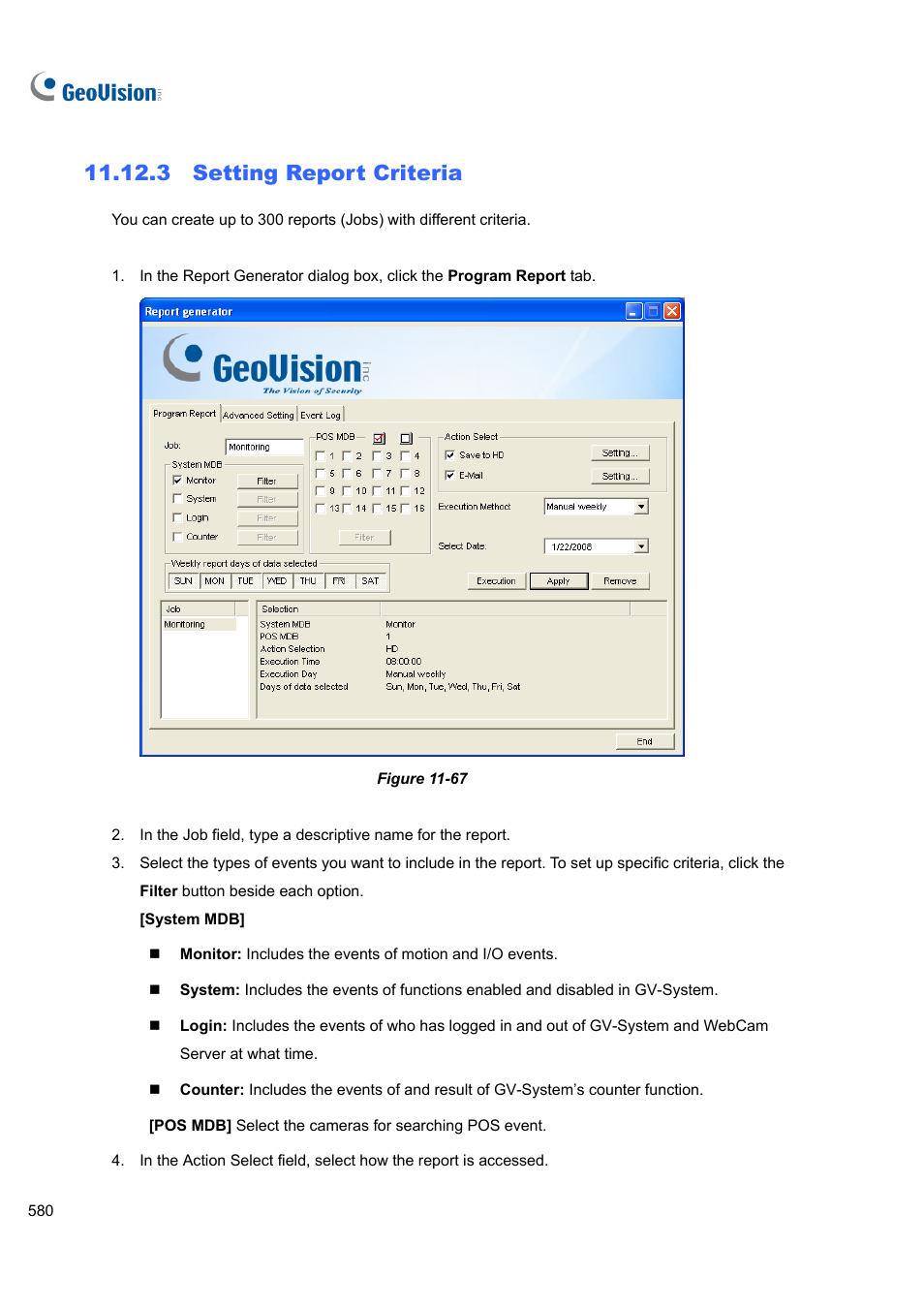 3 setting report criteria | CCTV Camera Pros Geovision 8.4 Multicam Digital Surveillance System User Manual | Page 596 / 648