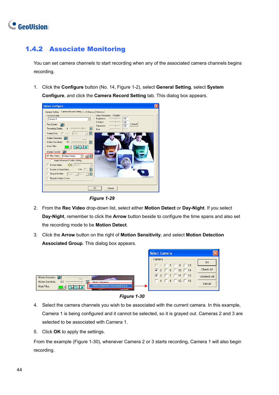 2 associate monitoring | CCTV Camera Pros Geovision 8.4 Multicam Digital Surveillance System User Manual | Page 60 / 648