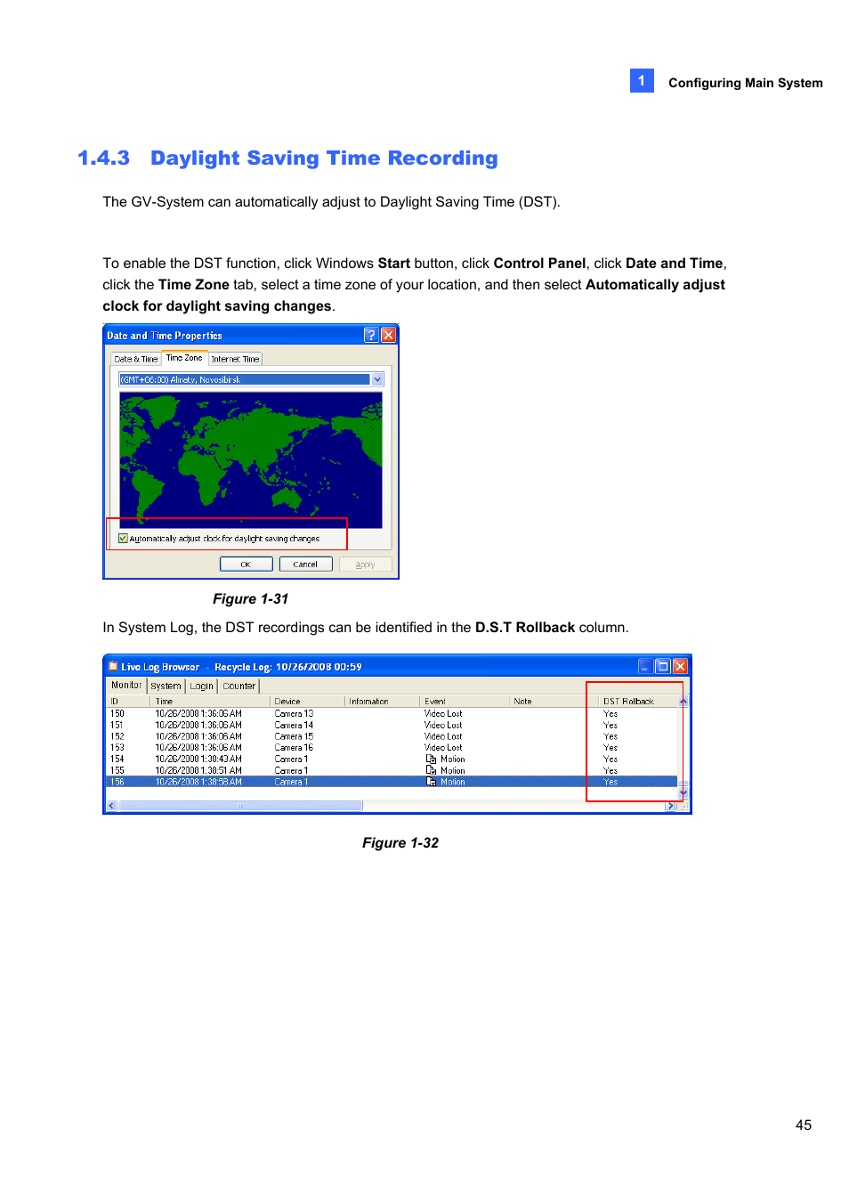 3 daylight saving time recording | CCTV Camera Pros Geovision 8.4 Multicam Digital Surveillance System User Manual | Page 61 / 648