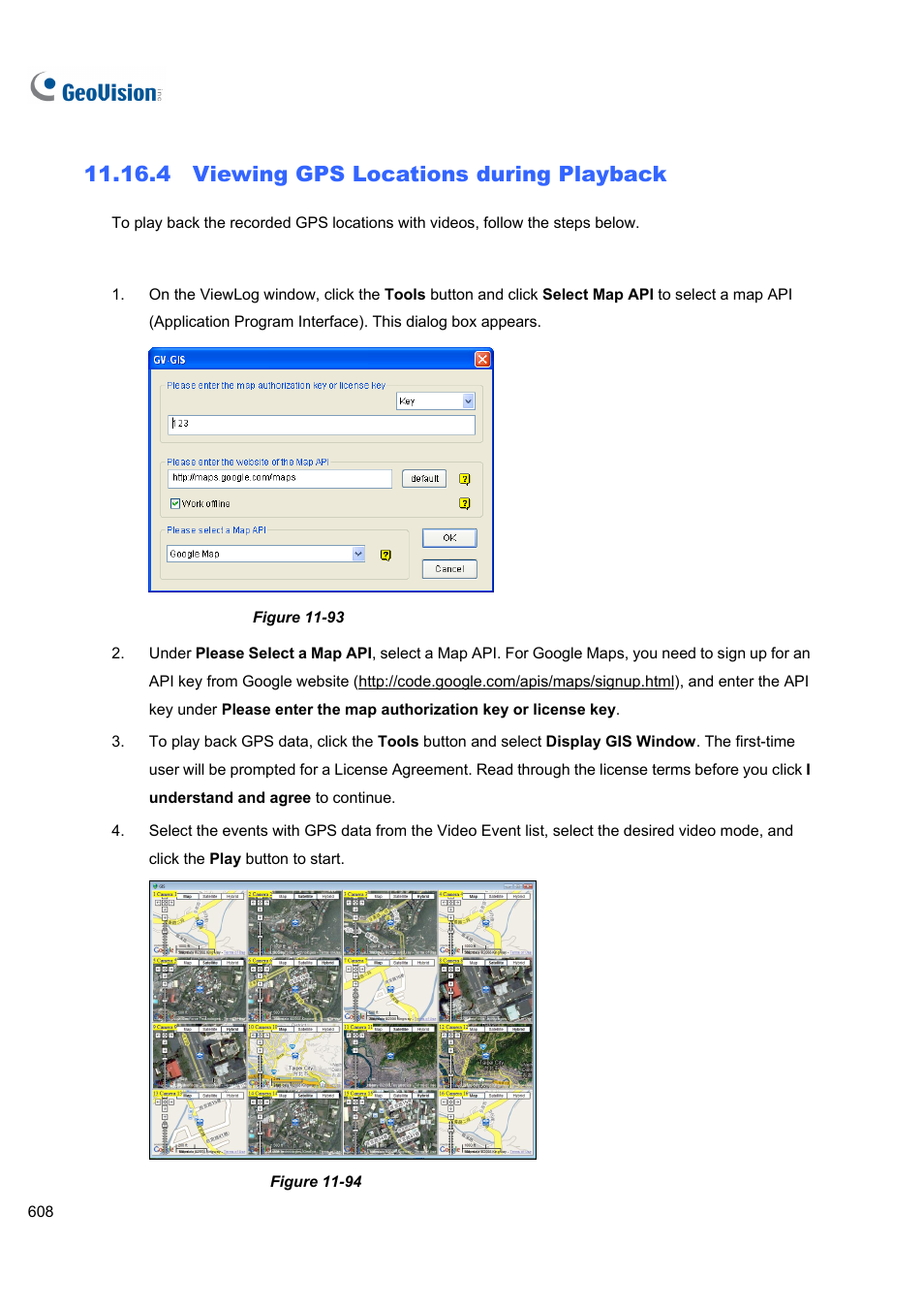 4 viewing gps locations during playback | CCTV Camera Pros Geovision 8.4 Multicam Digital Surveillance System User Manual | Page 624 / 648