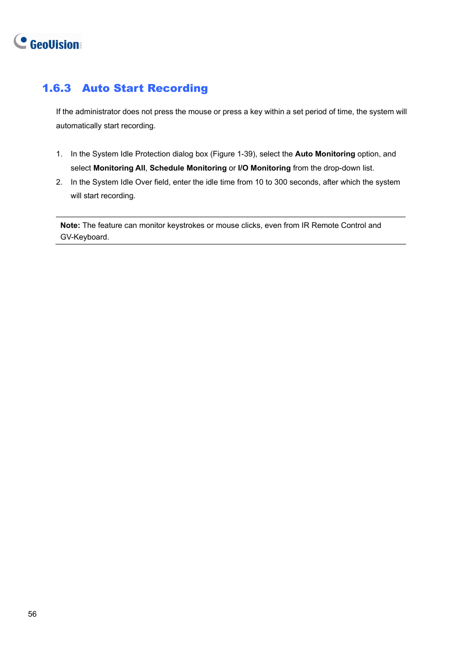 3 auto start recording | CCTV Camera Pros Geovision 8.4 Multicam Digital Surveillance System User Manual | Page 72 / 648