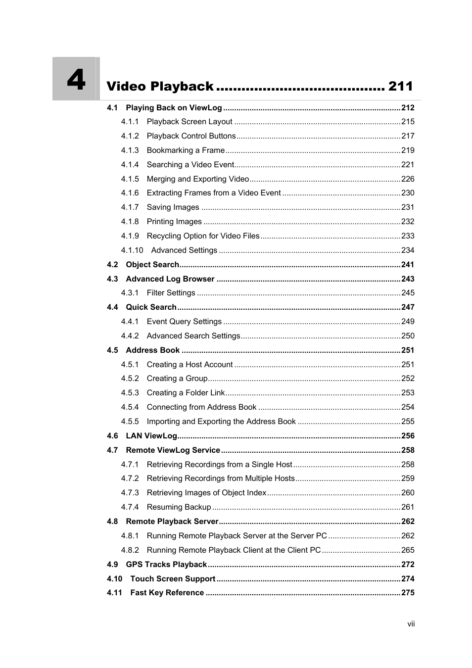 Video playback | CCTV Camera Pros Geovision 8.4 Multicam Digital Surveillance System User Manual | Page 8 / 648