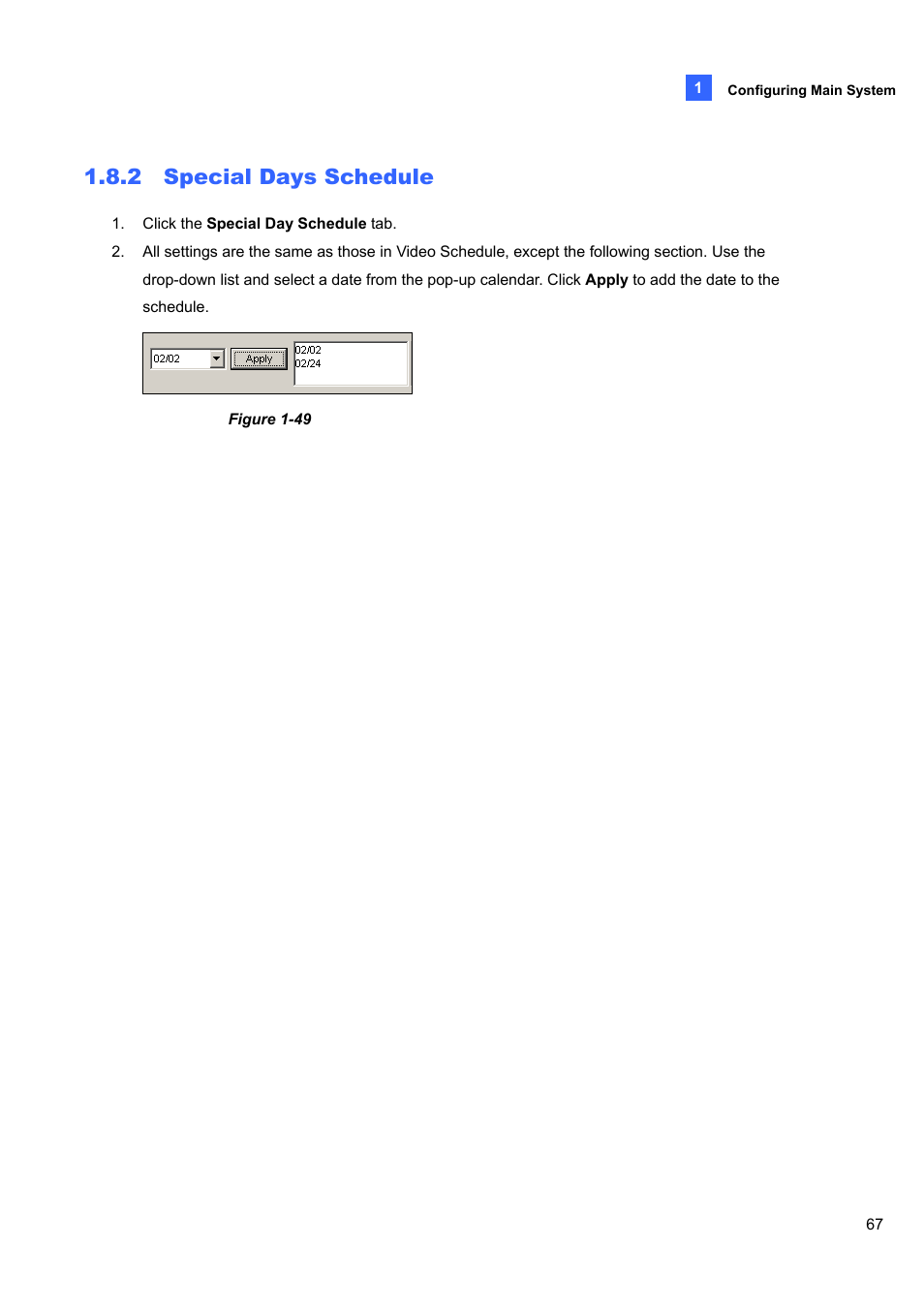 2 special days schedule | CCTV Camera Pros Geovision 8.4 Multicam Digital Surveillance System User Manual | Page 83 / 648