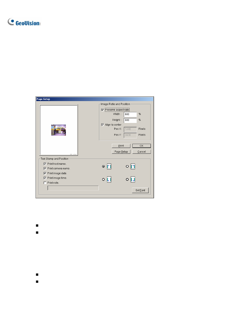 Printing images | CCTV Camera Pros Geovision 8.2 Multicam Digital Surveillance System User Manual | Page 204 / 445