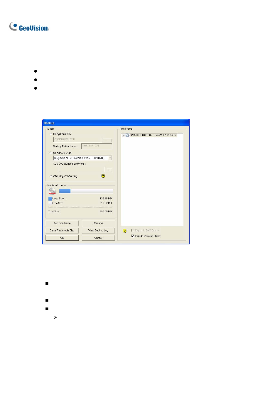 Backing up files using viewlog | CCTV Camera Pros Geovision 8.2 Multicam Digital Surveillance System User Manual | Page 244 / 445