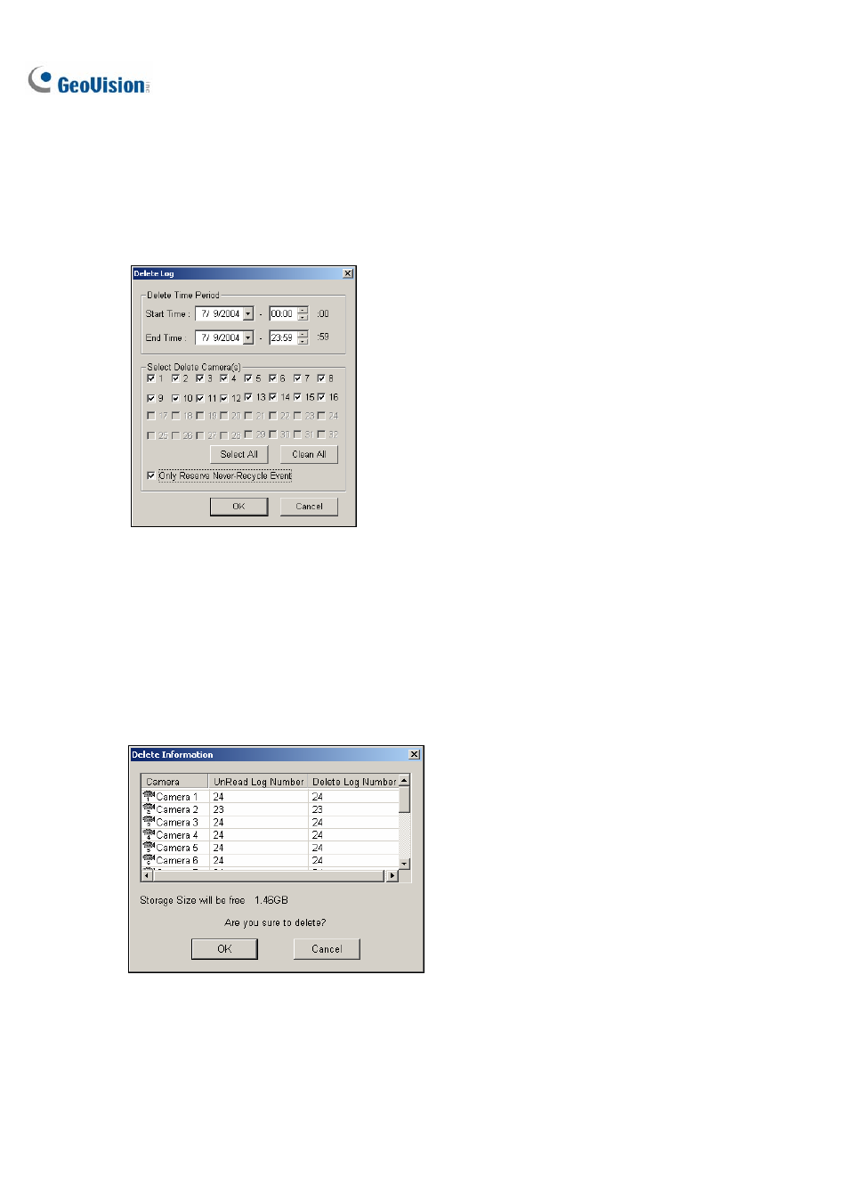 Deleting files using backup system | CCTV Camera Pros Geovision 8.2 Multicam Digital Surveillance System User Manual | Page 250 / 445