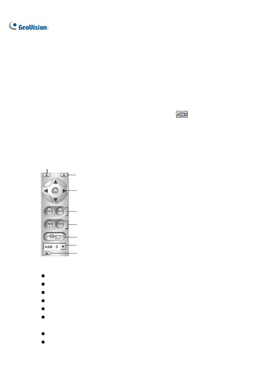Ptz control panel | CCTV Camera Pros Geovision 8.2 Multicam Digital Surveillance System User Manual | Page 72 / 445
