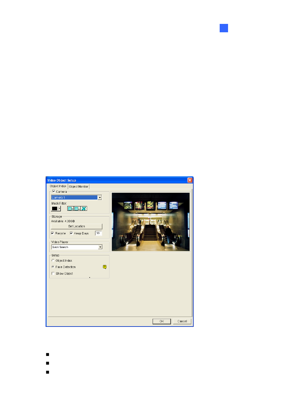 Retrieving images using object index, Object index setup | CCTV Camera Pros Geovision 8.2 Multicam Digital Surveillance System User Manual | Page 77 / 445