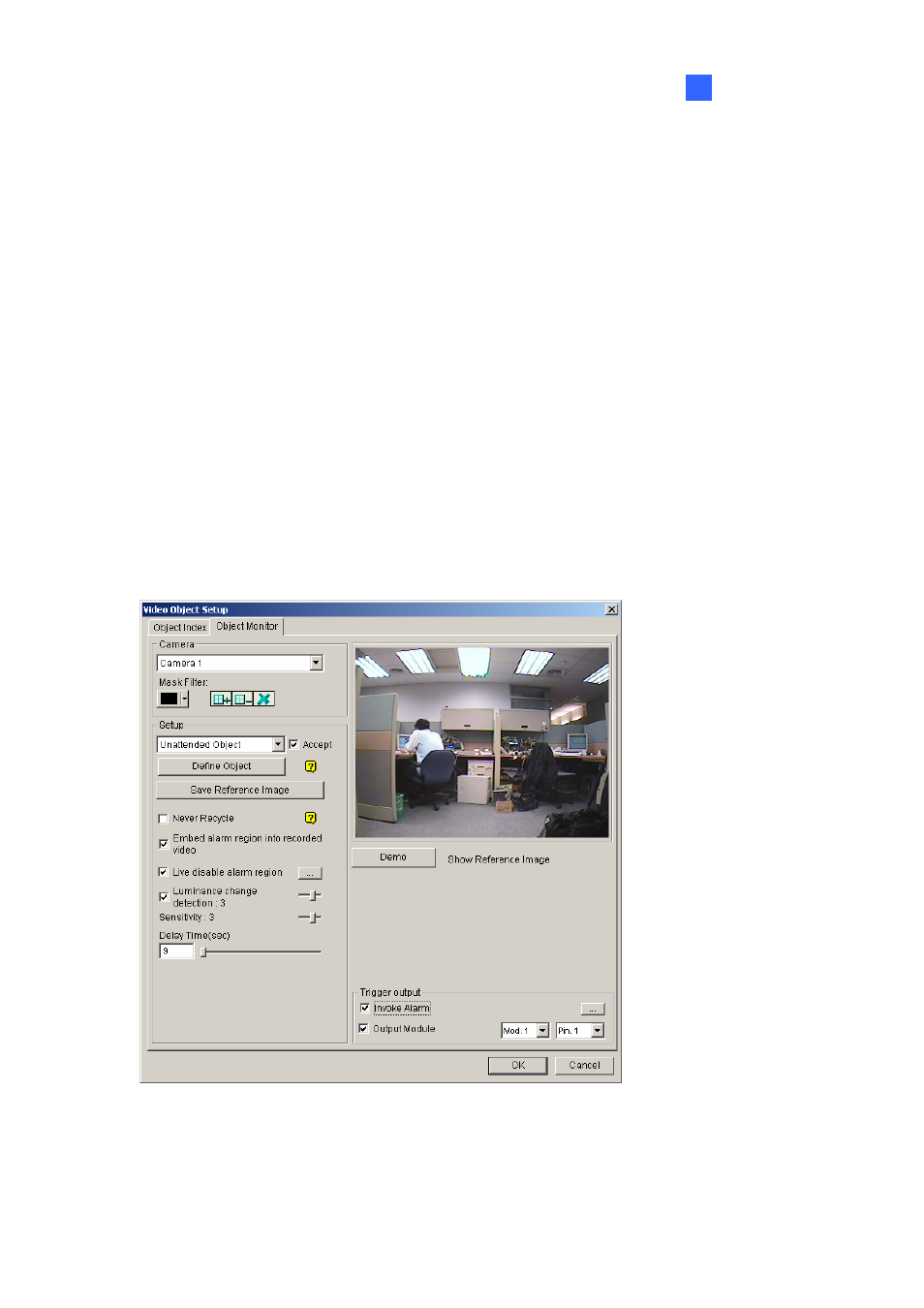 Detecting unattended and missing objects, Detecting unattended objects | CCTV Camera Pros Geovision 8.2 Multicam Digital Surveillance System User Manual | Page 83 / 445