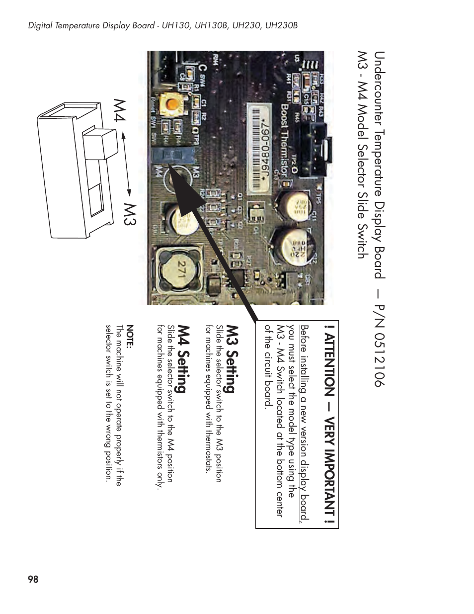 M4 m3, M3 setting, M4 setting | CHAMPION UL-130 Manual User Manual | Page 108 / 116