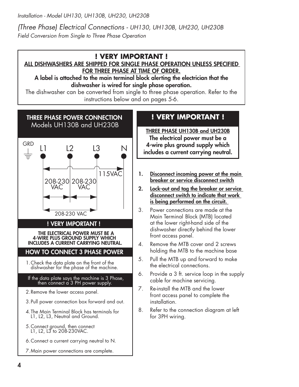 L1 l2 l3 n | CHAMPION UL-130 Manual User Manual | Page 14 / 116