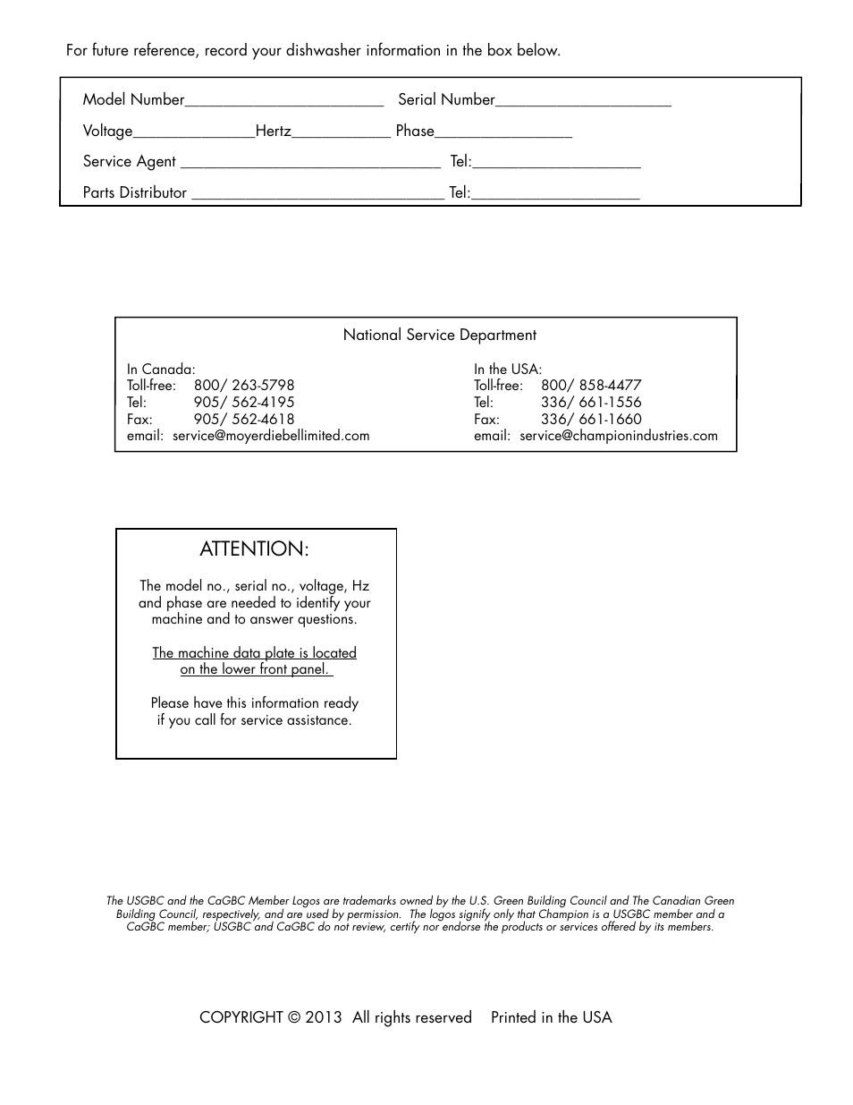 Attention | CHAMPION UL-130 Manual User Manual | Page 2 / 116