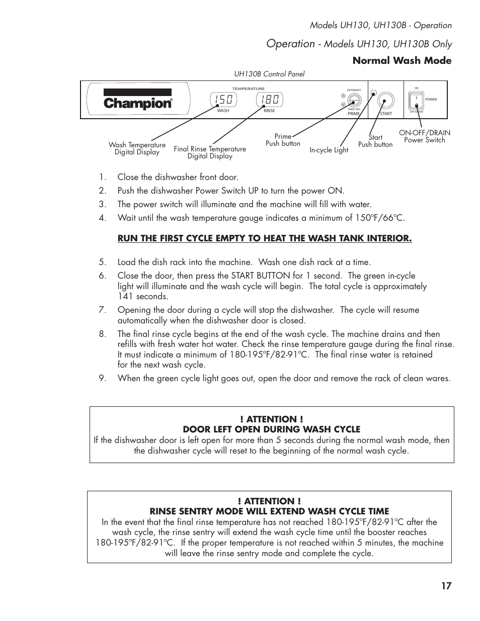 Operation | CHAMPION UL-130 Manual User Manual | Page 27 / 116