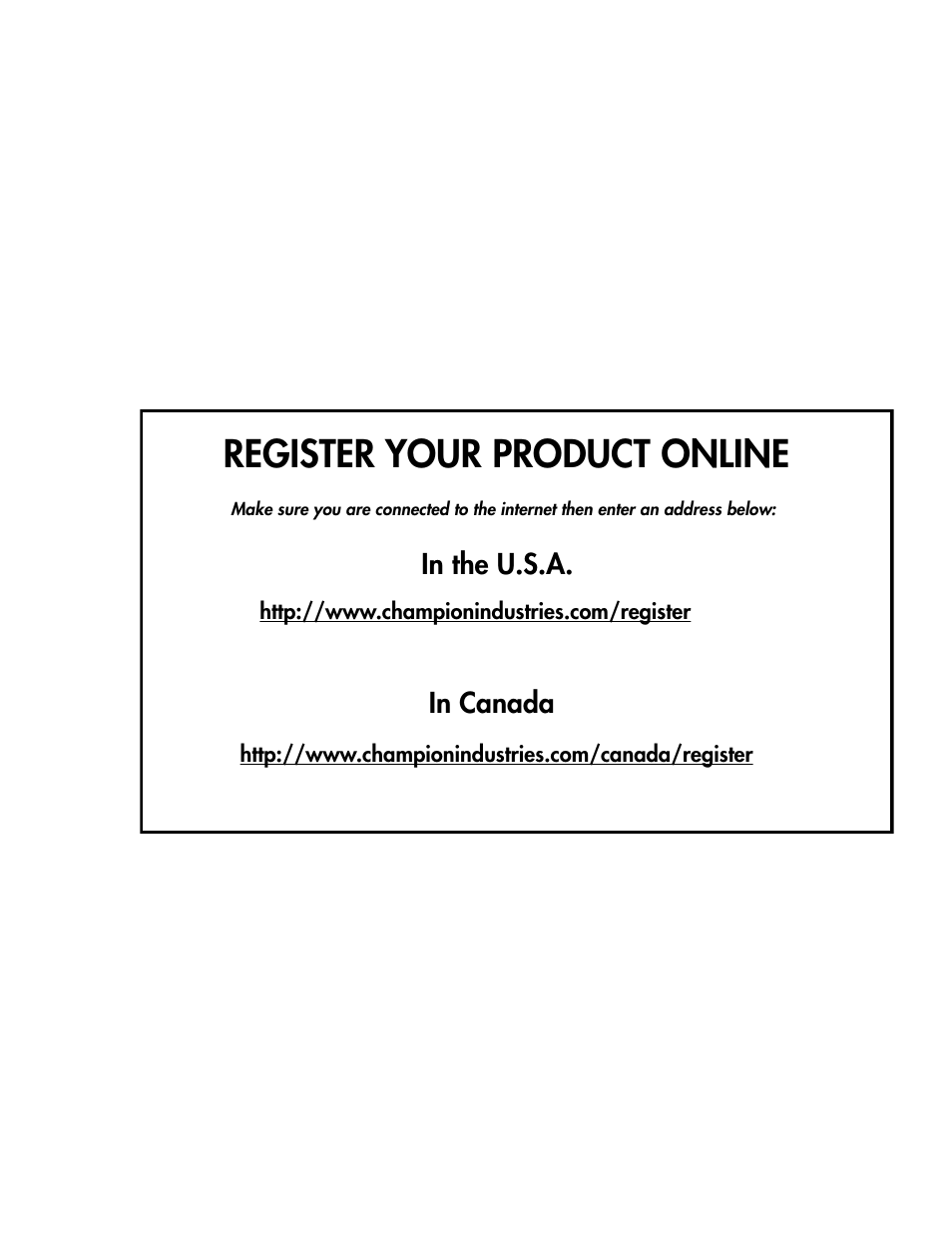 Register your product online | CHAMPION UL-130 Manual User Manual | Page 3 / 116