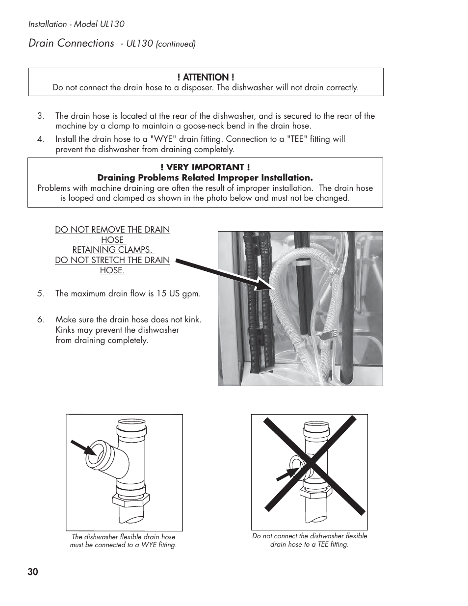 Drain connections | CHAMPION UL-130 Manual User Manual | Page 40 / 116