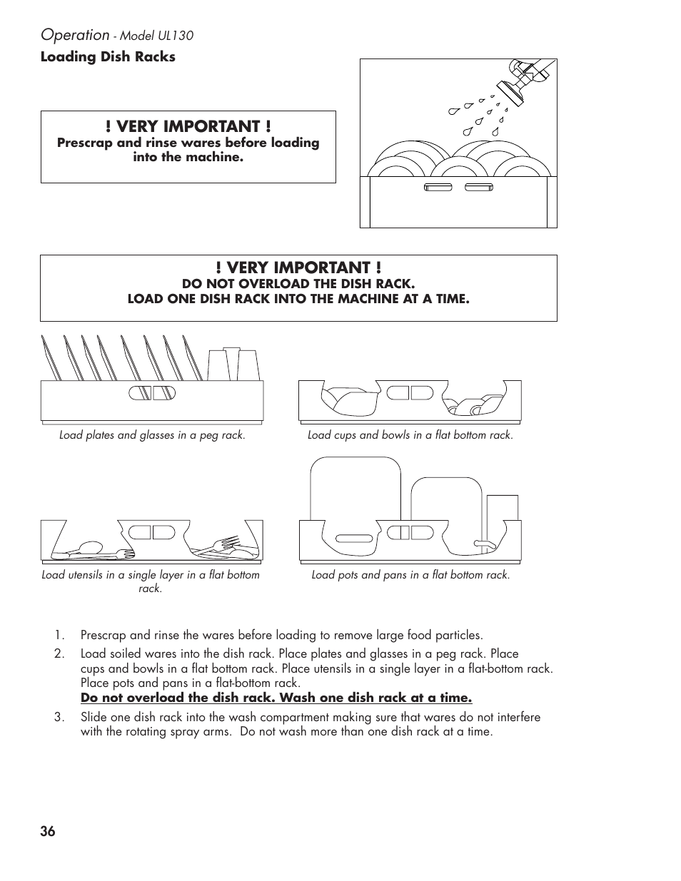 Operation, Very important | CHAMPION UL-130 Manual User Manual | Page 46 / 116
