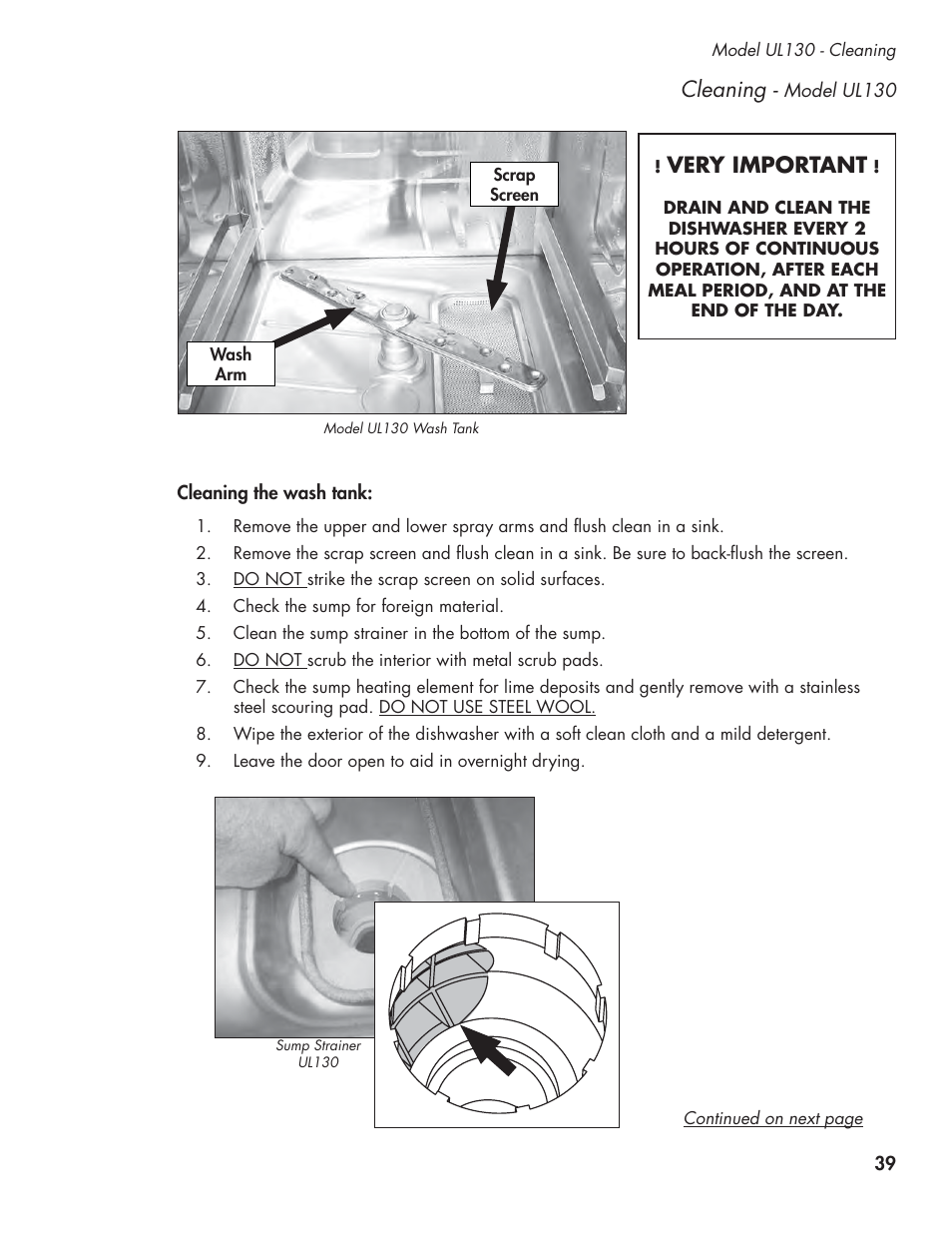 Cleaning, Very important | CHAMPION UL-130 Manual User Manual | Page 49 / 116