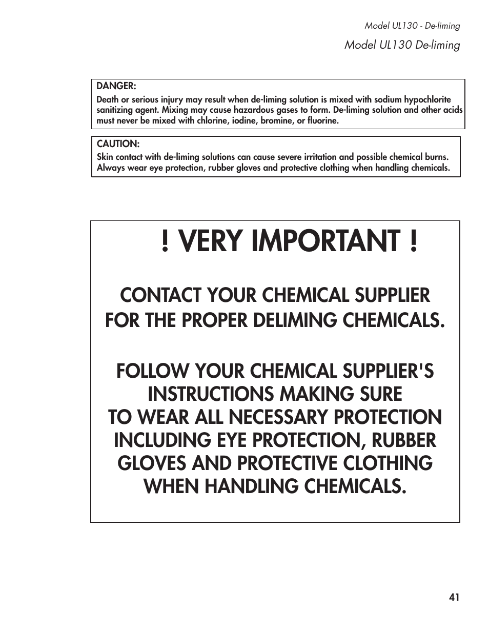 Very important | CHAMPION UL-130 Manual User Manual | Page 51 / 116