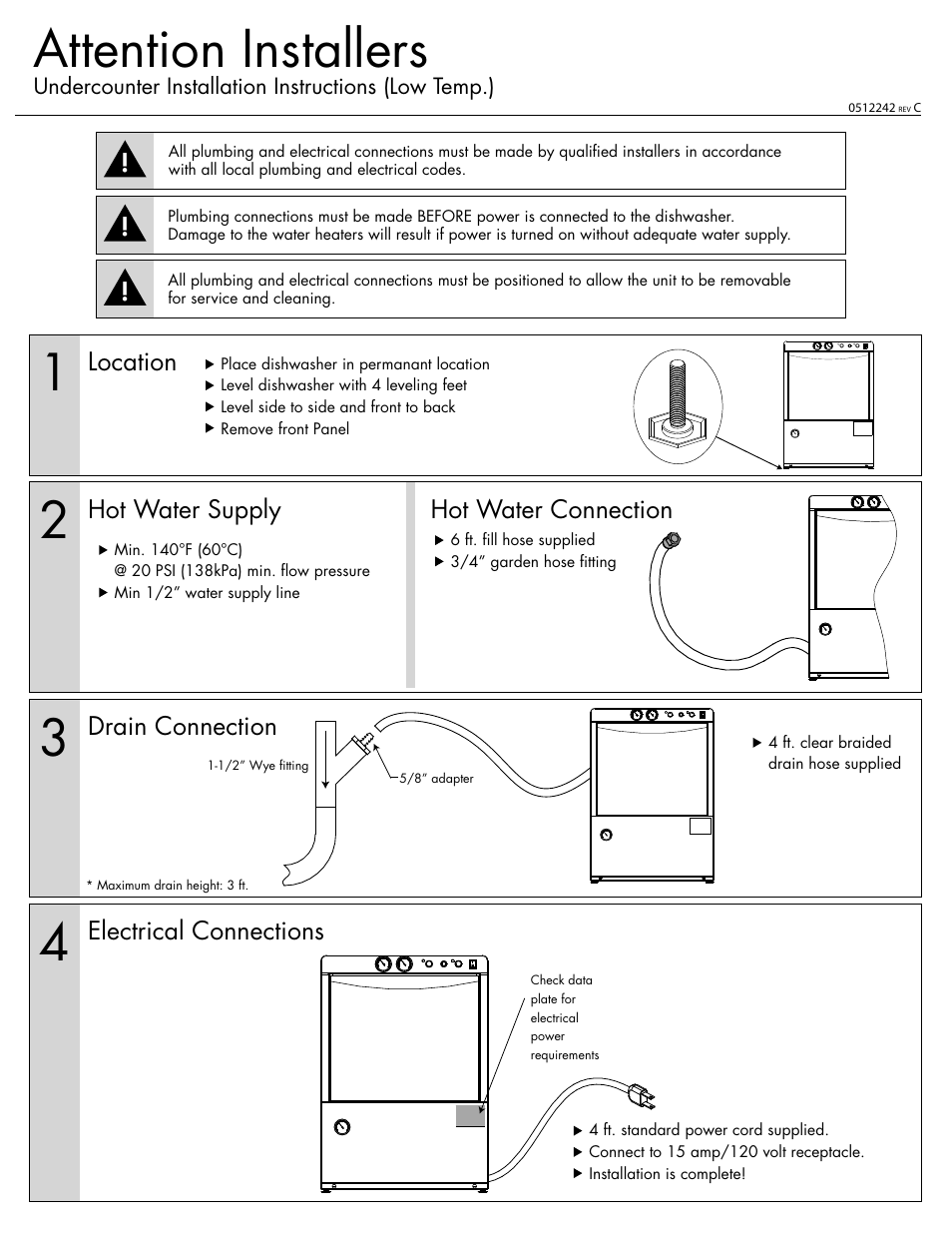 Attention installers | CHAMPION UL-130 Installation Instructions User Manual | Page 2 / 2