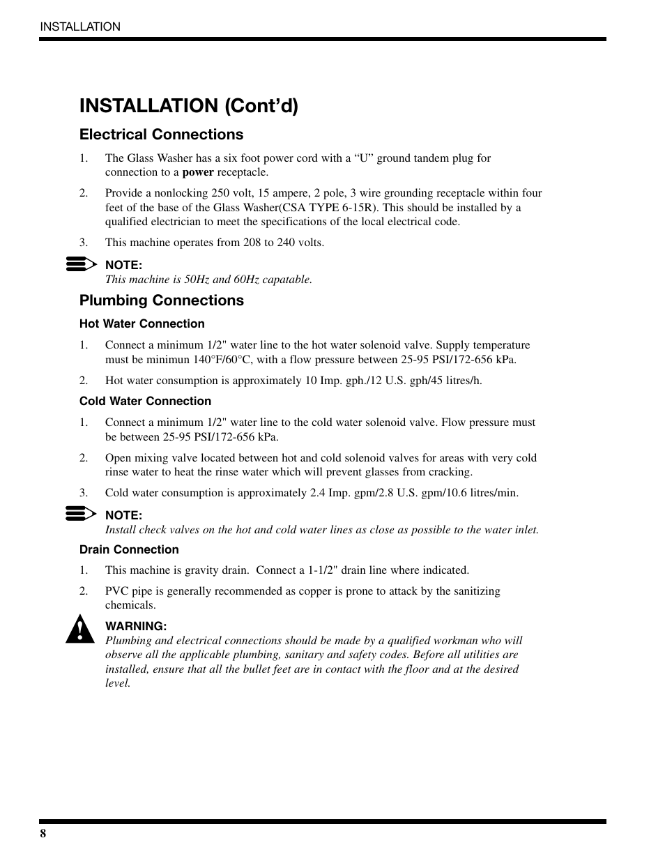 Installation (cont’d) | CHAMPION CG6 Manual User Manual | Page 10 / 50