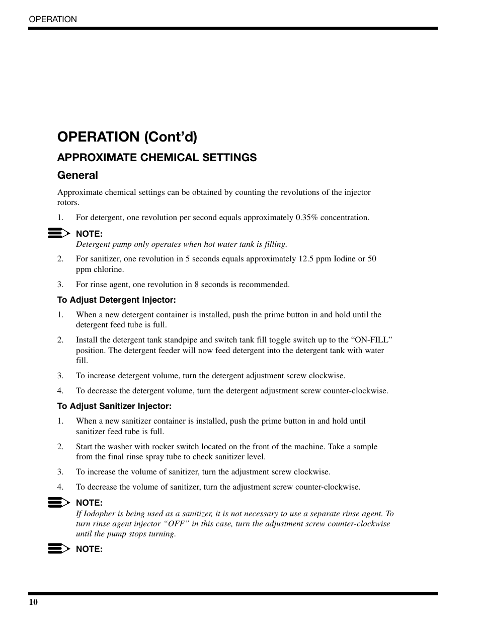 Operation (cont’d) | CHAMPION CG6 Manual User Manual | Page 12 / 50