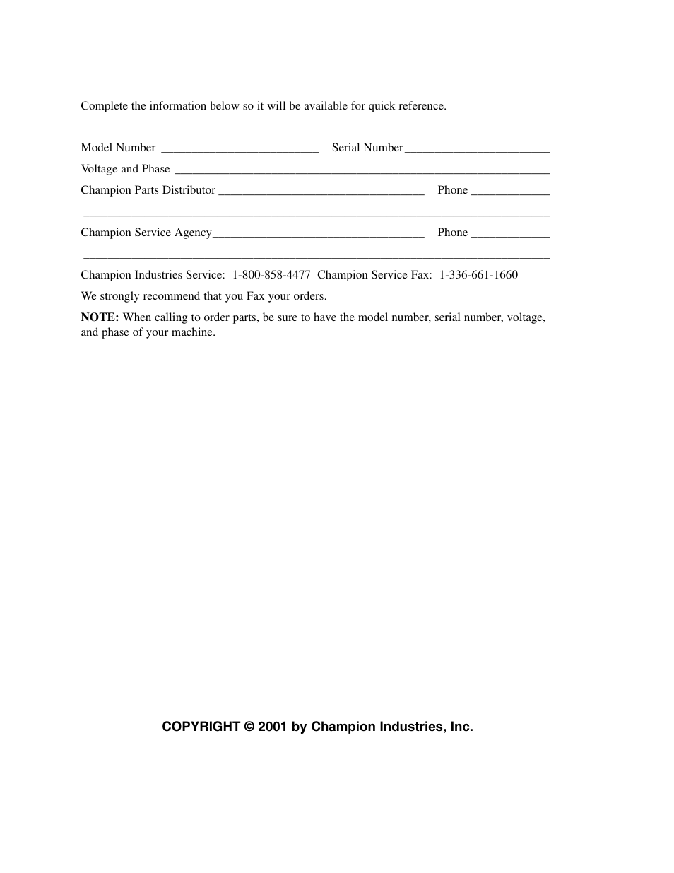 CHAMPION CG6 Manual User Manual | Page 2 / 50