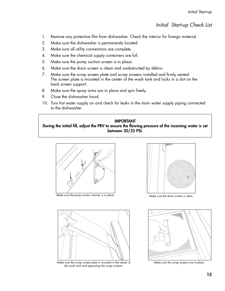 Initial start-up check list | CHAMPION DH5000 VHR Manual User Manual | Page 23 / 122