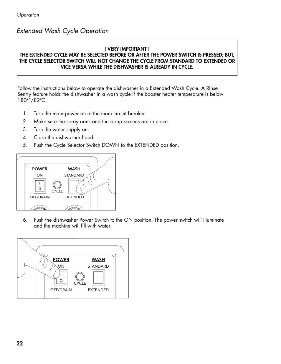 Extended wash cycle operation | CHAMPION DH5000 VHR Manual User Manual | Page 30 / 122